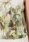Monari Tropical Print Sleeveless Top, Green Multi