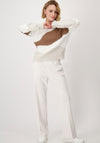 Monari Straight Leg Elasticated Trousers, Light Beige