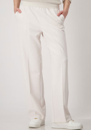 Monari Straight Leg Elasticated Trousers, Light Beige