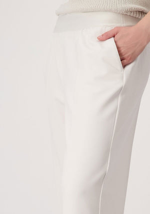 Monari Straight Leg Elasticated Trousers, Light Beige