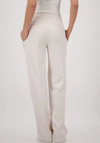 Monari Tie Belt Straight Leg Trousers, Cream