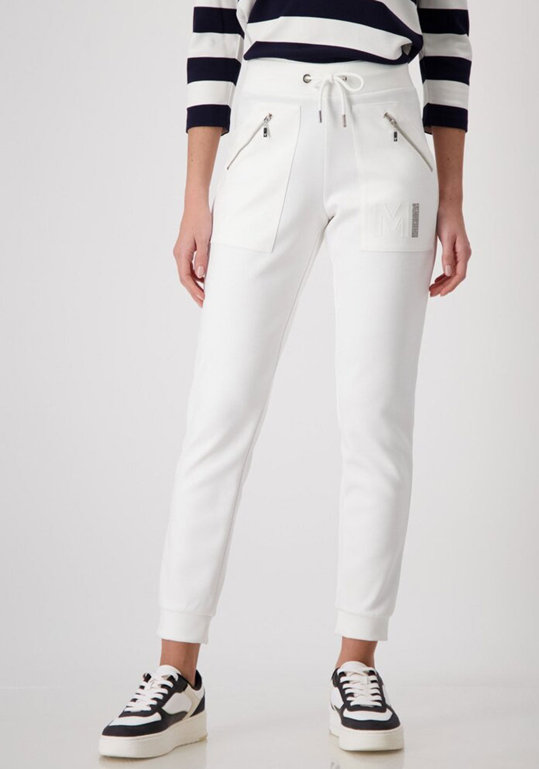 Monari Cuffed Jogger Bottoms, Off White