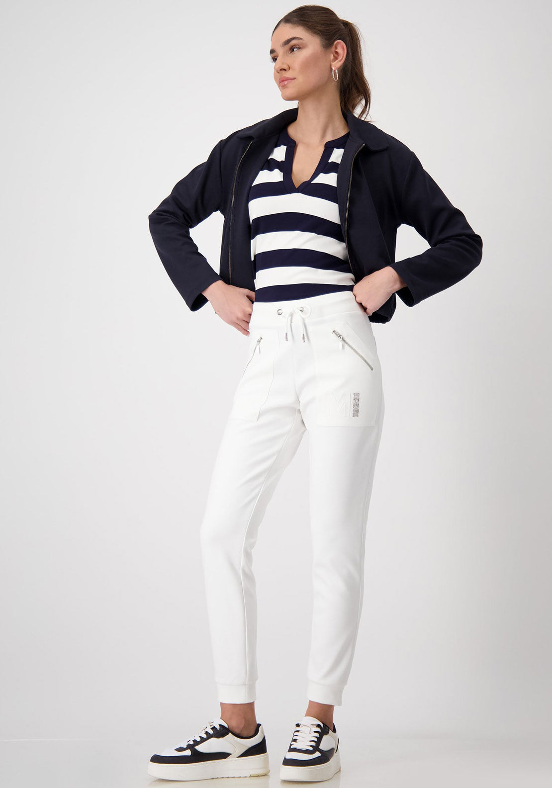 Monari Cuffed Jogger Bottoms, Off White