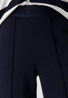 Monari Elasticated Waist Straight Leg Trousers, Navy