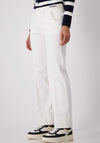 Monari Chain Detail Straight Leg Jeans, White