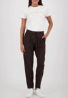 Monari Slim Leg Drawstring Trousers, Brown