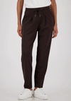 Monari Slim Leg Drawstring Trousers, Brown
