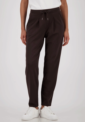 Monari Slim Leg Drawstring Trousers, Brown