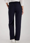 Monari Doppelbund Wide Leg Trousers, Navy