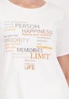 Monari Text Print T-Shirt, Beige