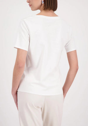 Monari Text Print T-Shirt, Beige