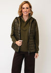 Monari Cinched Waist Hooded Gilet, Green