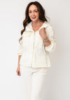 Monari Lightweight Zip Front Raincoat, Cream