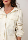 Monari Lightweight Zip Front Raincoat, Cream