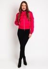 Monari Quilted Body Short Jacket, Pink Rebel