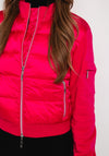 Monari Quilted Body Short Jacket, Pink Rebel