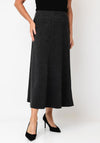 Monari Wool-blend Midi Skirt, Grey