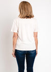 Monari Sequin Floral T-Shirt, Beige