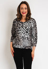 Monari Leopard Print Sweatshirt, Brown