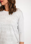 Monari Text Print T-Shirt, Gray