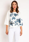 Monari Floral Print Knitted Sweater, Off-White