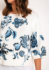 Monari Floral Print Knitted Sweater, Off-White