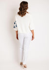Monari Floral Print Knitted Sweater, Off-White