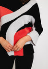 Monari Colour Block Knit Sweater, Black