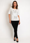 Monari Rhinestone Shimmery T-Shirt, Gray