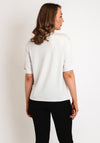Monari Rhinestone Shimmery T-Shirt, Gray