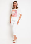 Monari Floral Graphic Print T-Shirt, White