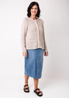 Monari Knit Buttoned Cardigan, Beige