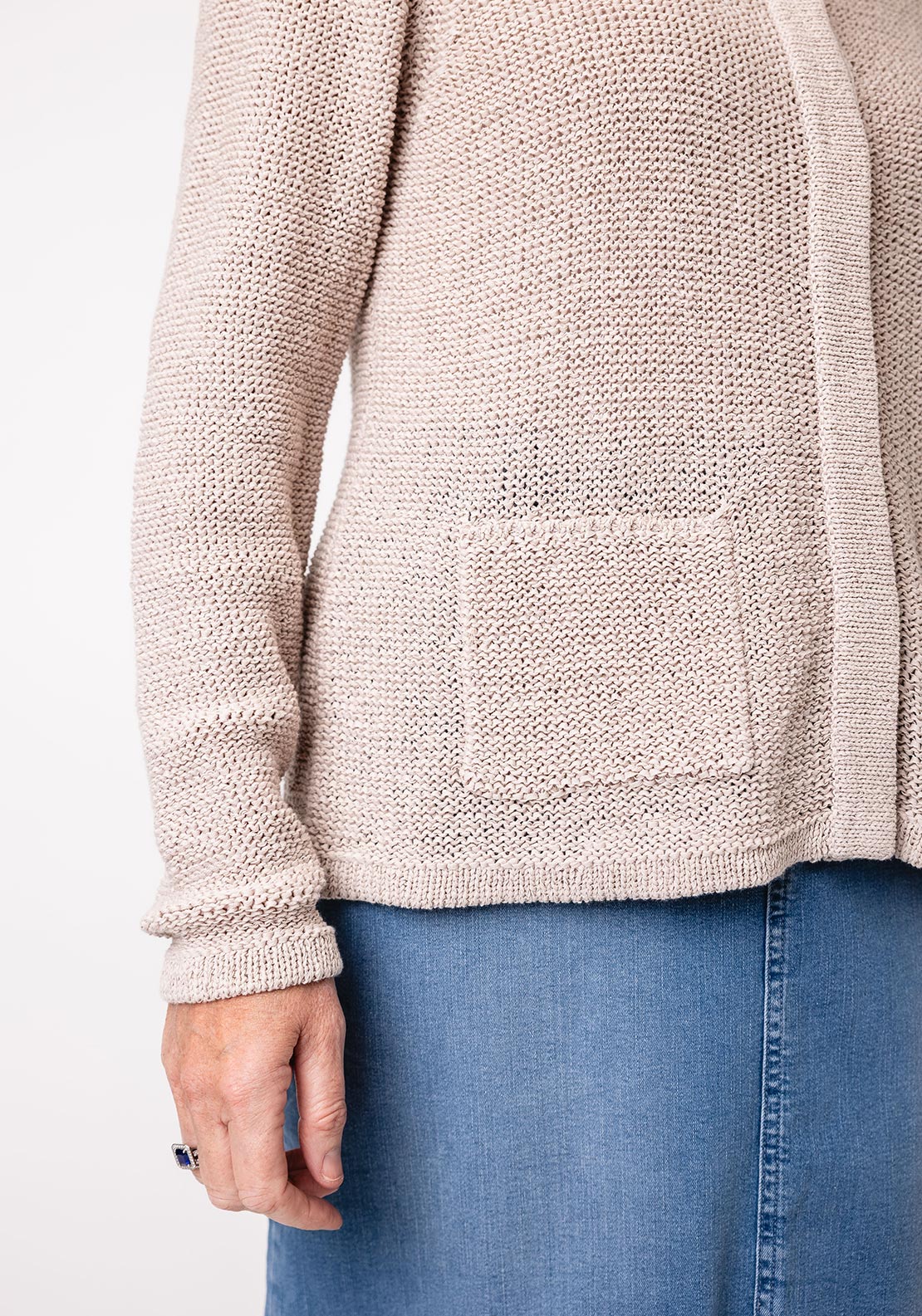 Monari Knit Buttoned Cardigan, Beige