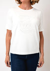 Monari Sweatshirt with Emblem, White