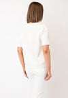 Monari Rhinestone Print T-Shirt, Beige
