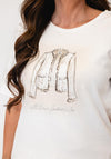 Monari Graphic and Slogan T-Shirt, White