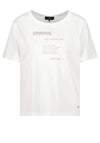 Monari Embellished Quote Front T-Shirt, Beige