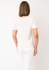 Monari Embellished Quote Front T-Shirt, Beige