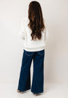 Monari Long Sleeve Badge Knit Jumper, White