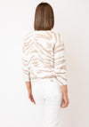 Monari Animal Print With Sequin Detail Jumper, Beige