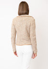 Monari Lurex Knit Blazer, Beige