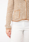 Monari Lurex Knit Blazer, Beige