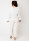 Monari Knitted with Sequin Detail Cardigan, White