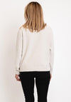 Monari Shimmer Full Zip Cardigan, Beige