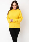 Monari Round Neck Cotton Jumper, Yellow