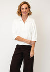 Monari Half Zip Elbow Length Sweatshirt, White