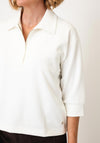 Monari Half Zip Elbow Length Sweatshirt, White