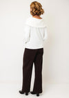 Monari Collar Detail Long Sleeve Top, White