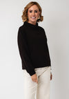Monari High Neck Motif Sweatshirt, Brown