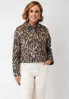 Monari Leopard Print Denim Jacket, Beige Multi
